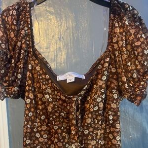 Brown flower dress